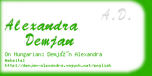 alexandra demjan business card